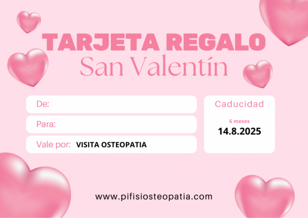 CHEQUE REGALO - VISITA OSTEOPATÍA SAN VALENTÍN